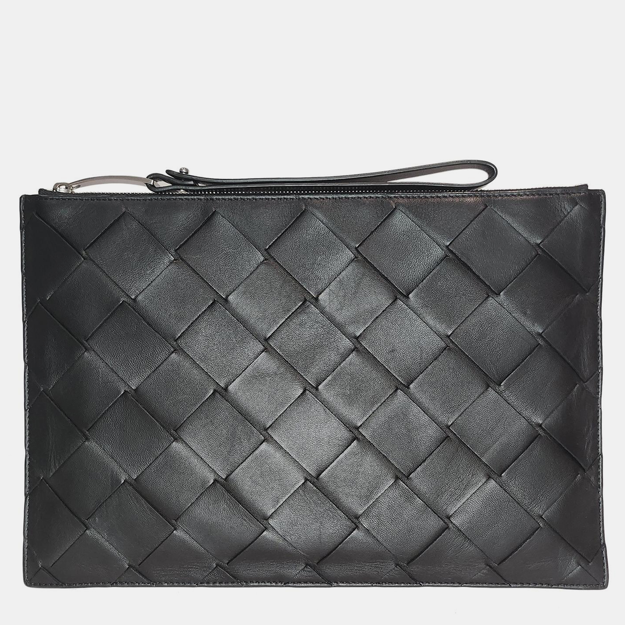 

Bottega Veneta Woven Clutch Bag, Black