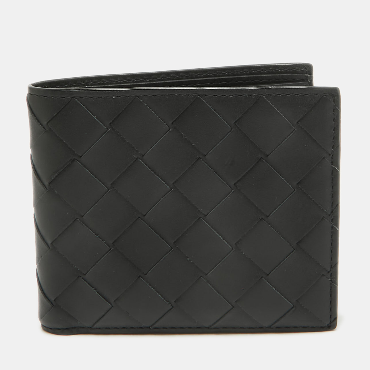 

Bottega Veneta Black Intrecciato Leather Bifold Wallet