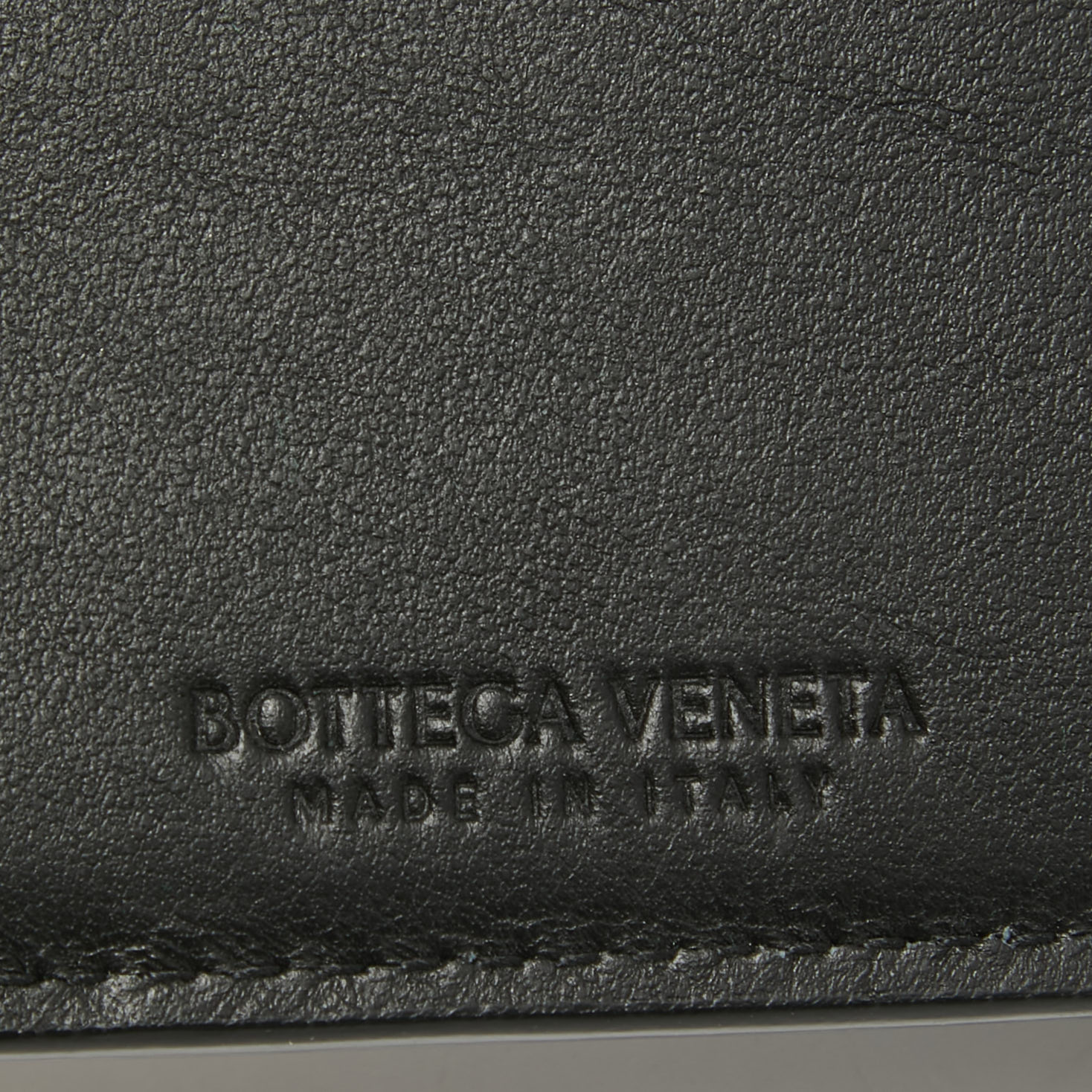 Bottega Veneta Black Intrecciato Leather Bifold Wallet 