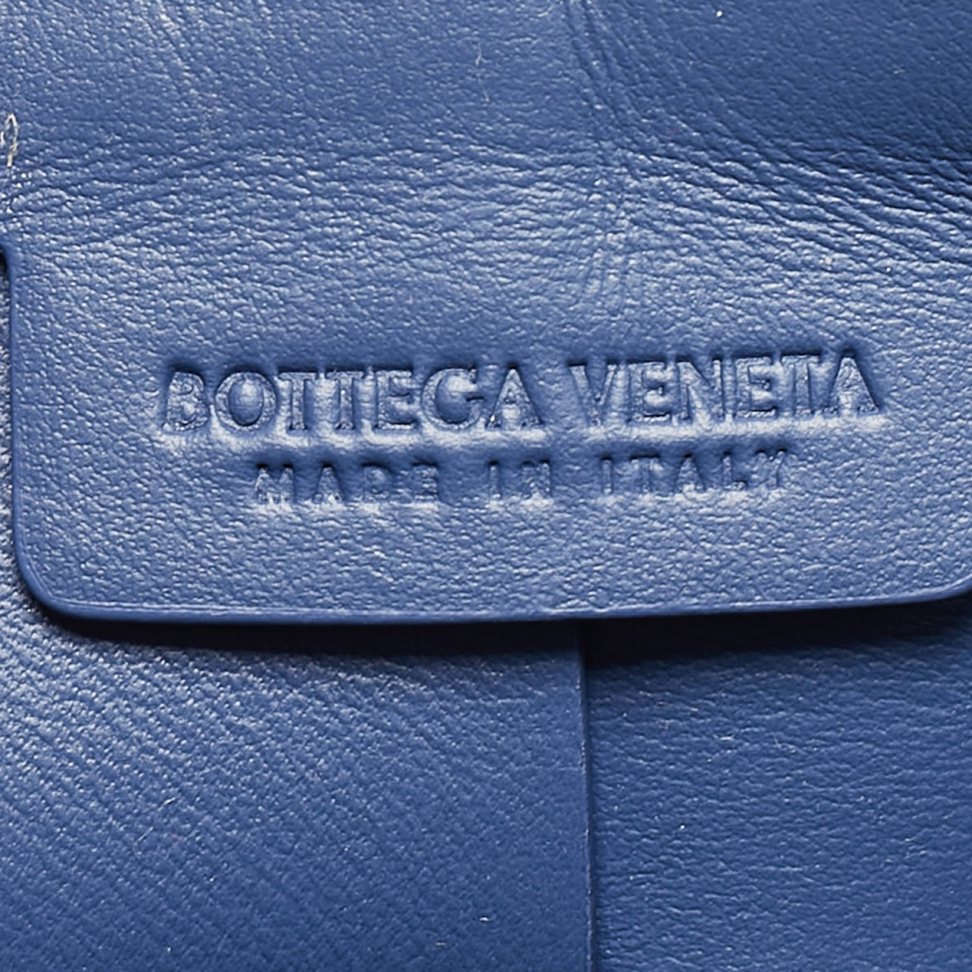 Bottega Veneta Navy Blue Intrecciato Leather Cassette Crossbody Bag 9