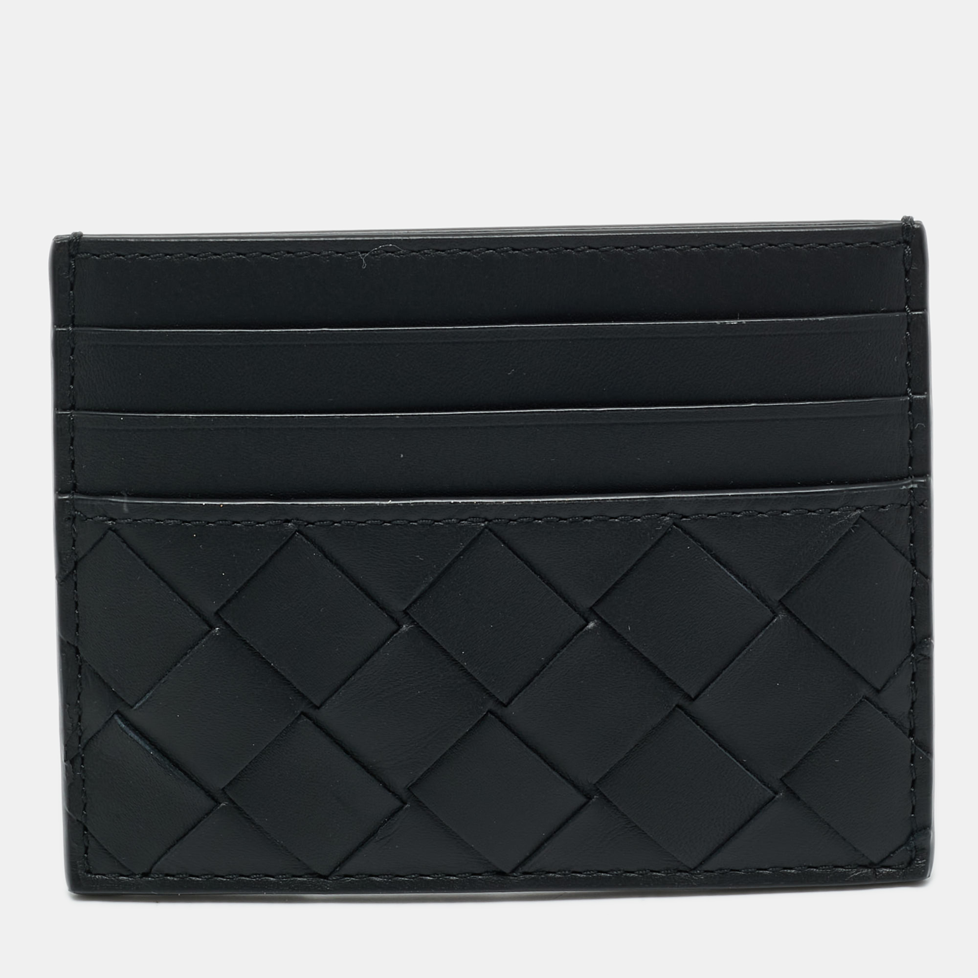 

Bottega Veneta Black Intrecciato Leather Card Holder
