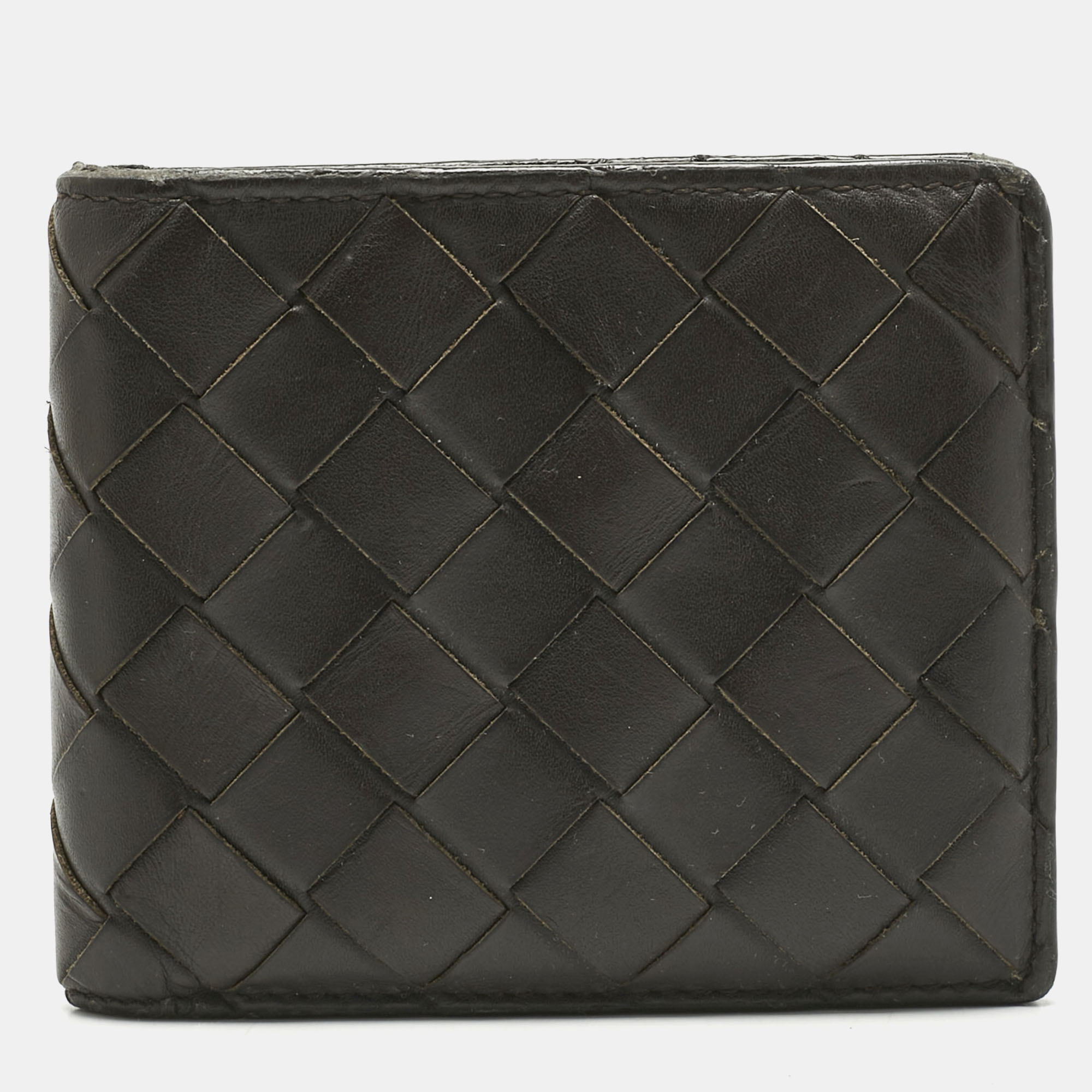 

Bottega Veneta Brown Intrecciato Leather Bifold Wallet