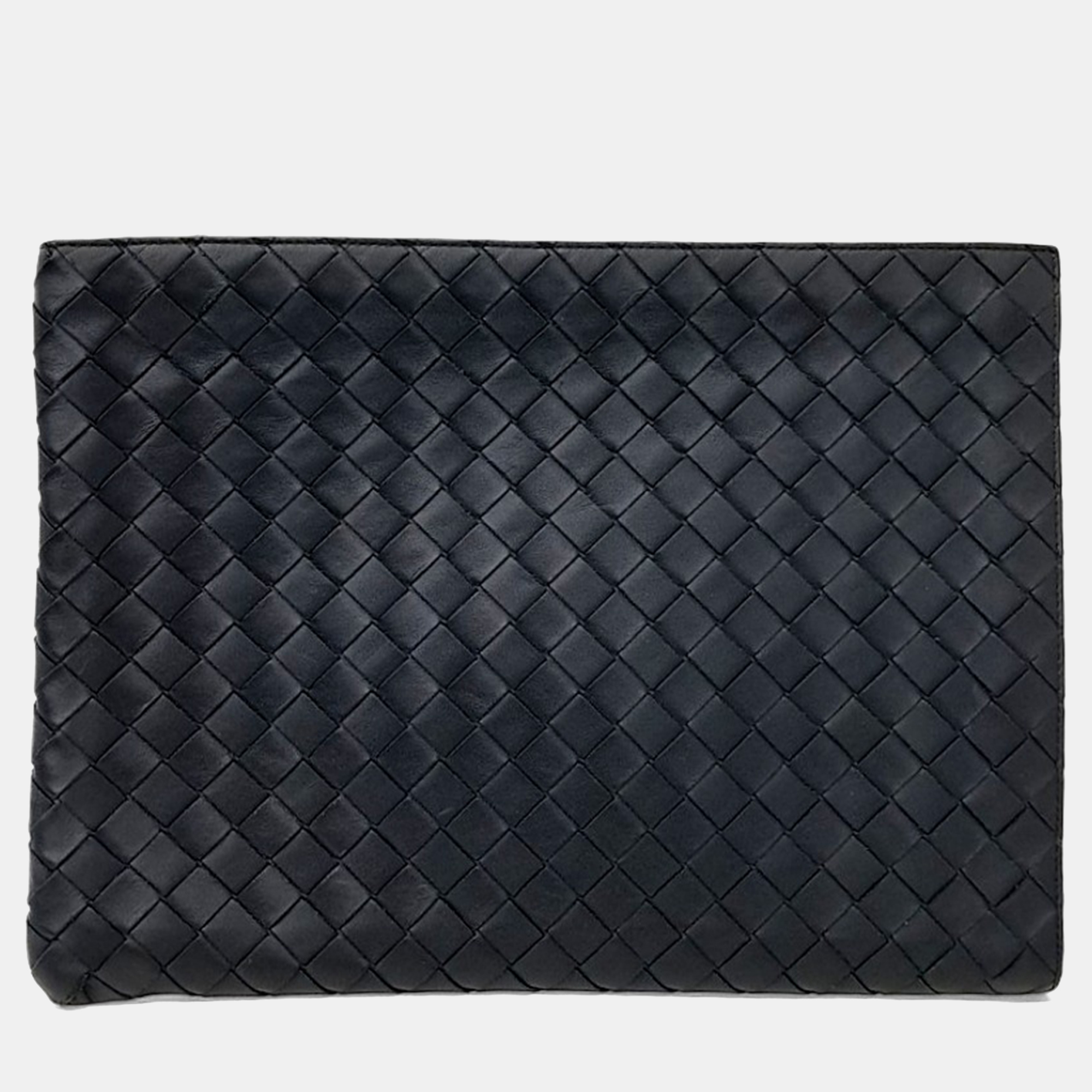 

Bottega Veneta Black Leather mesh clutch
