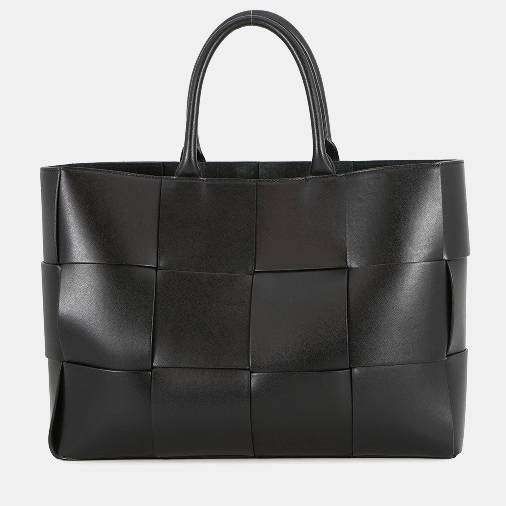 

Bottega Veneta Maxi Intrecciato Arco Tote Bag Black Leather Size Large