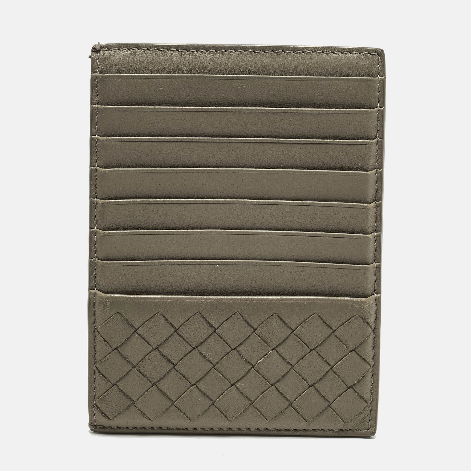 

Bottega Veneta Beige Intrecciato Leather Zip Card Holder