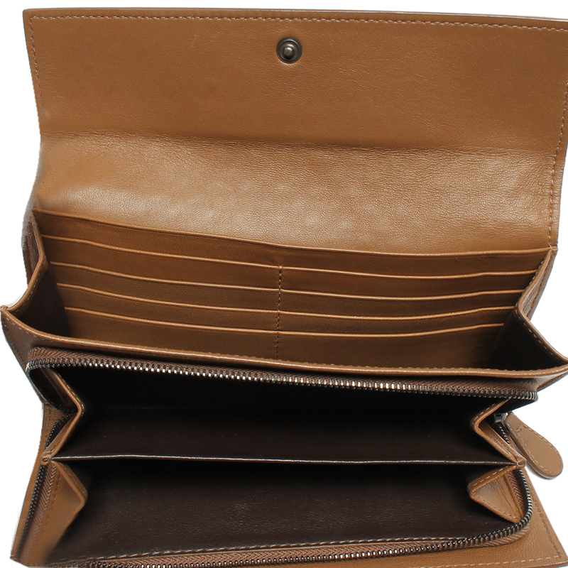

Bottega Veneta Brown Intrecciato Leather Long Wallet