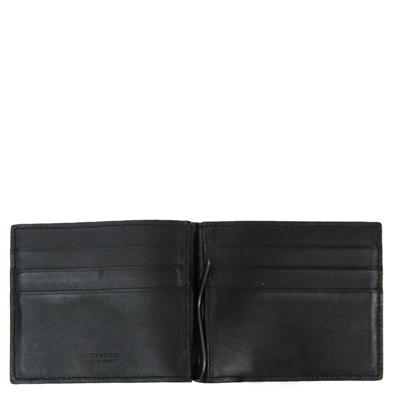 

Bottega Veneta Black Intrecciato Money Clipper Wallet