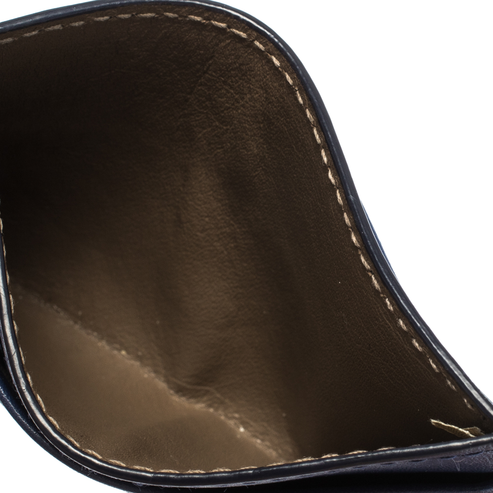 

Bottega Veneta Blue Intrecciato Leather Card Holder