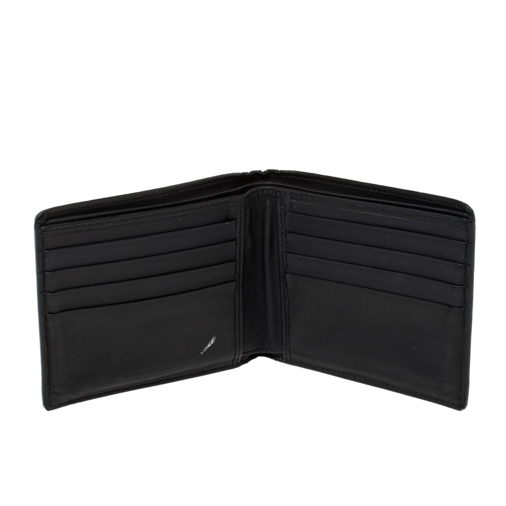 

Bottega Veneta Midnight Blue Lizard Bifold Wallet