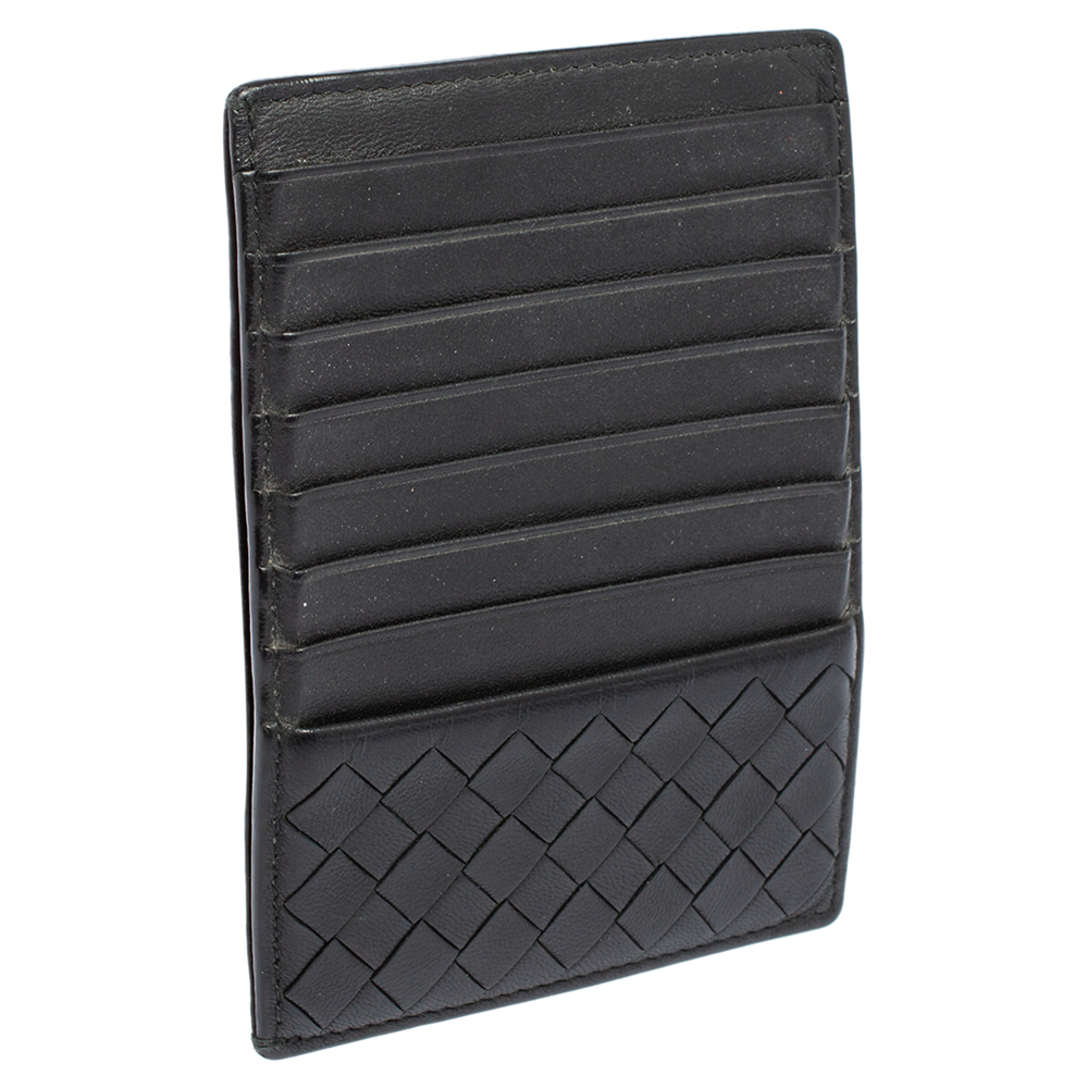 

Bottega Veneta Black Intrecciato Leather Card Holder