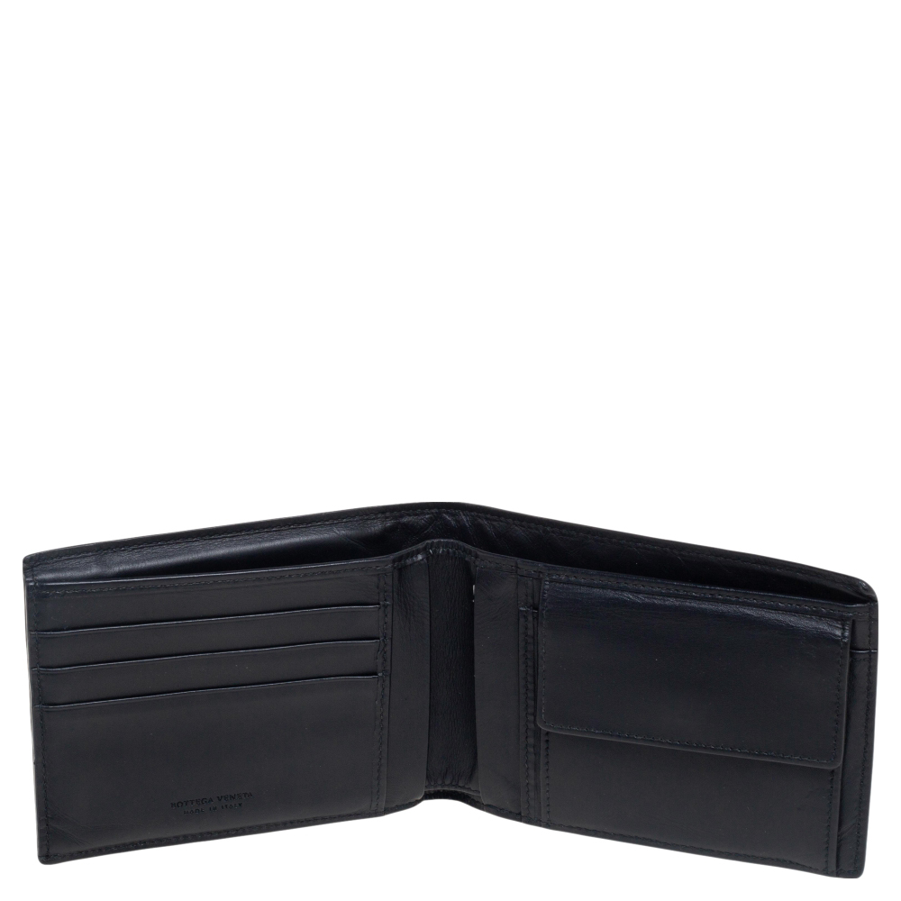 

Bottega Veneta Black Intrecciato Leather Bifold Wallet
