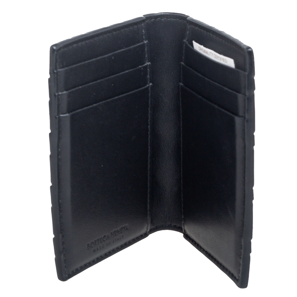 

Bottega Veneta Black Intrecciato Rubber Bifold Wallet