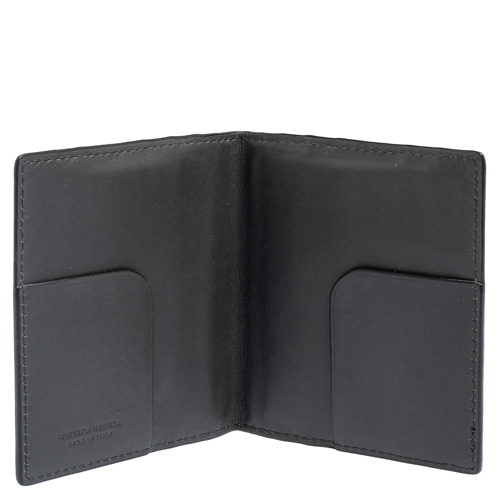 

Bottega Veneta Grey Intrecciato Leather Bifold Card Case