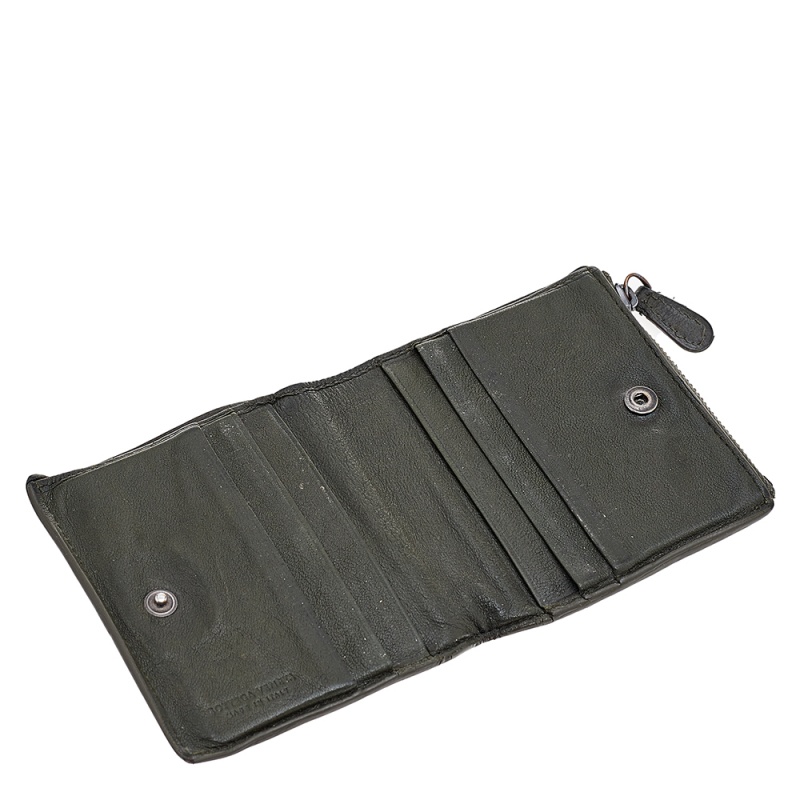 

Bottega Veneta Olive Green Intrecciato Leather Bi-Fold Wallet