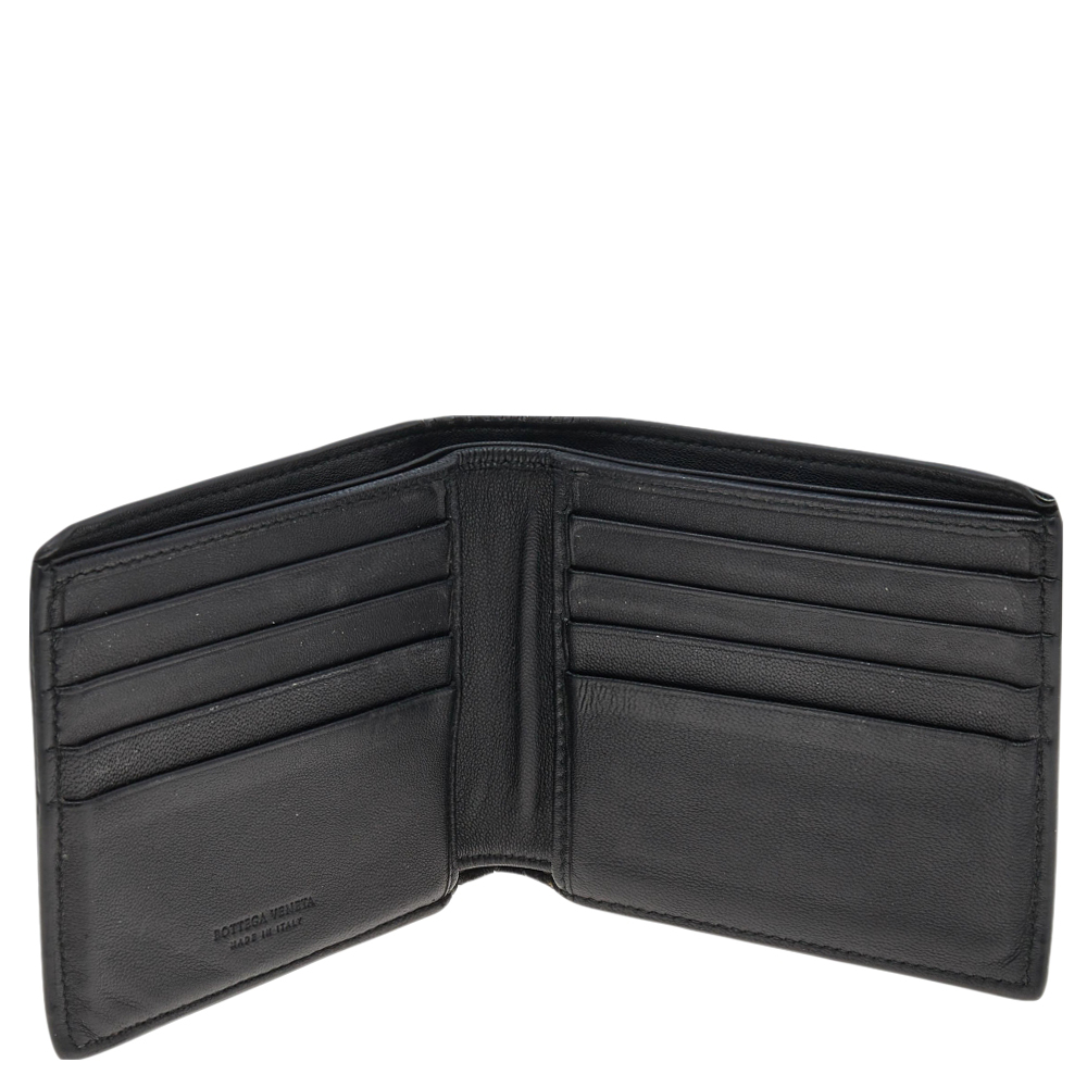 

Bottega Veneta Blue Intrecciato Leather Bifold Wallet