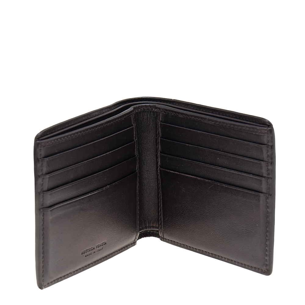

Bottega Veneta Brown Intrecciato Leather Bifold Wallet