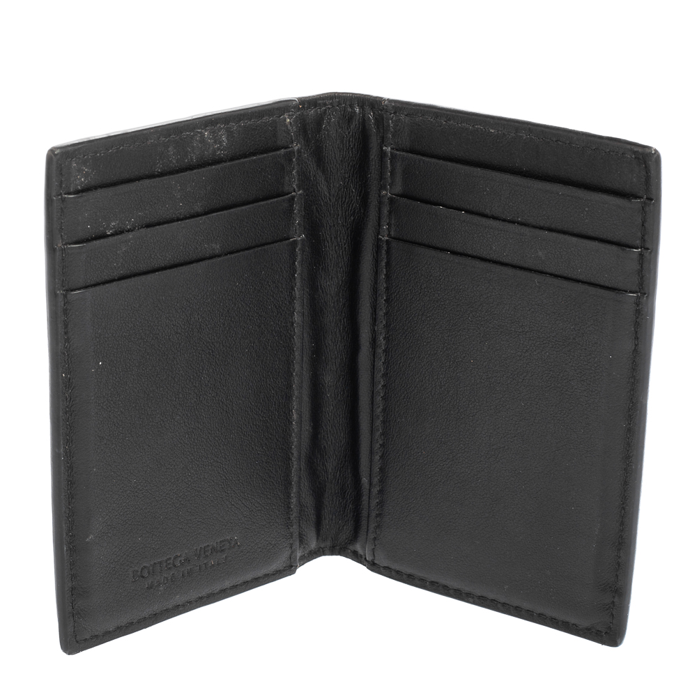 

Bottega Veneta Black Intrecciato Leather Bifold Card Case