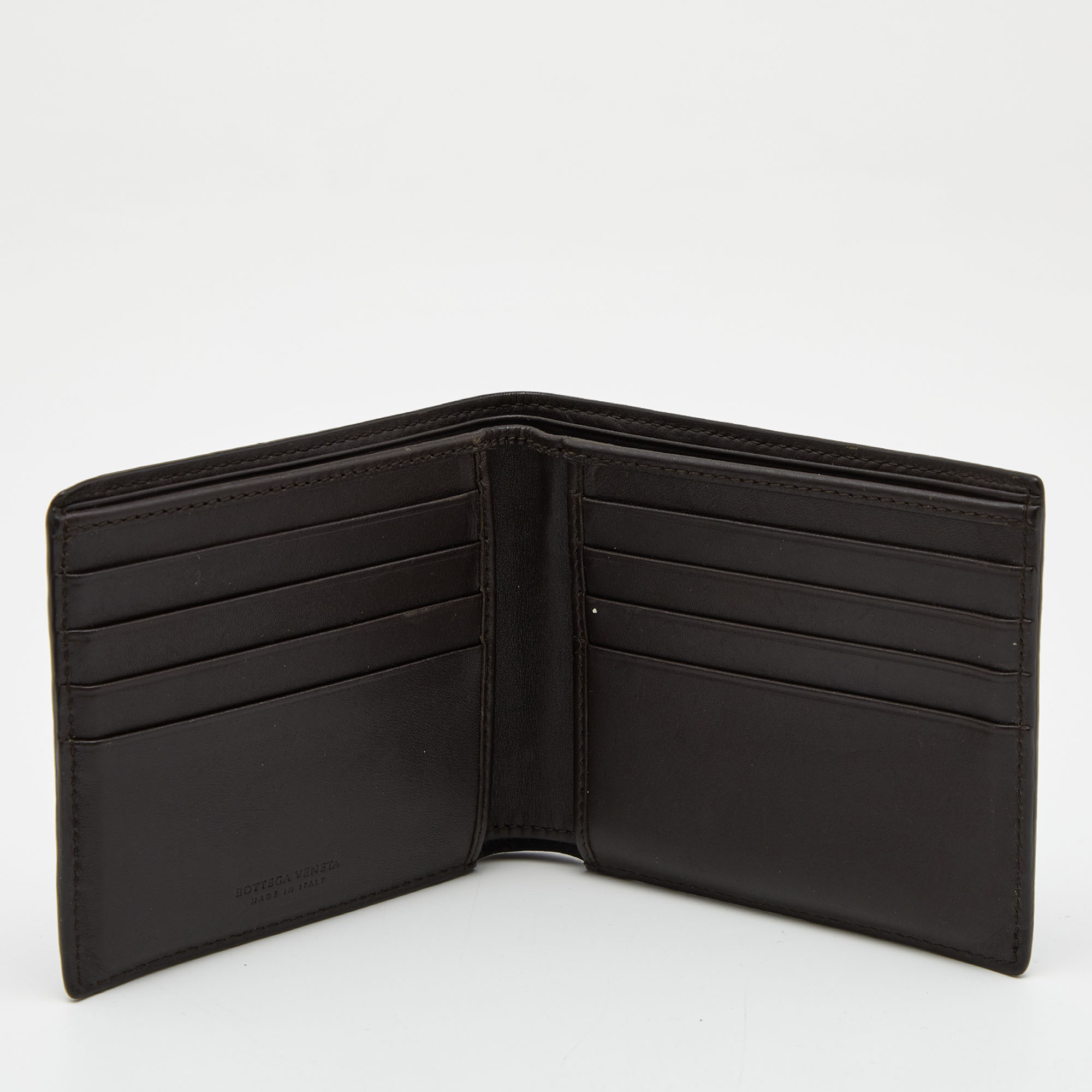 

Bottega Veneta Brown Intrecciato Leather Bifold Wallet