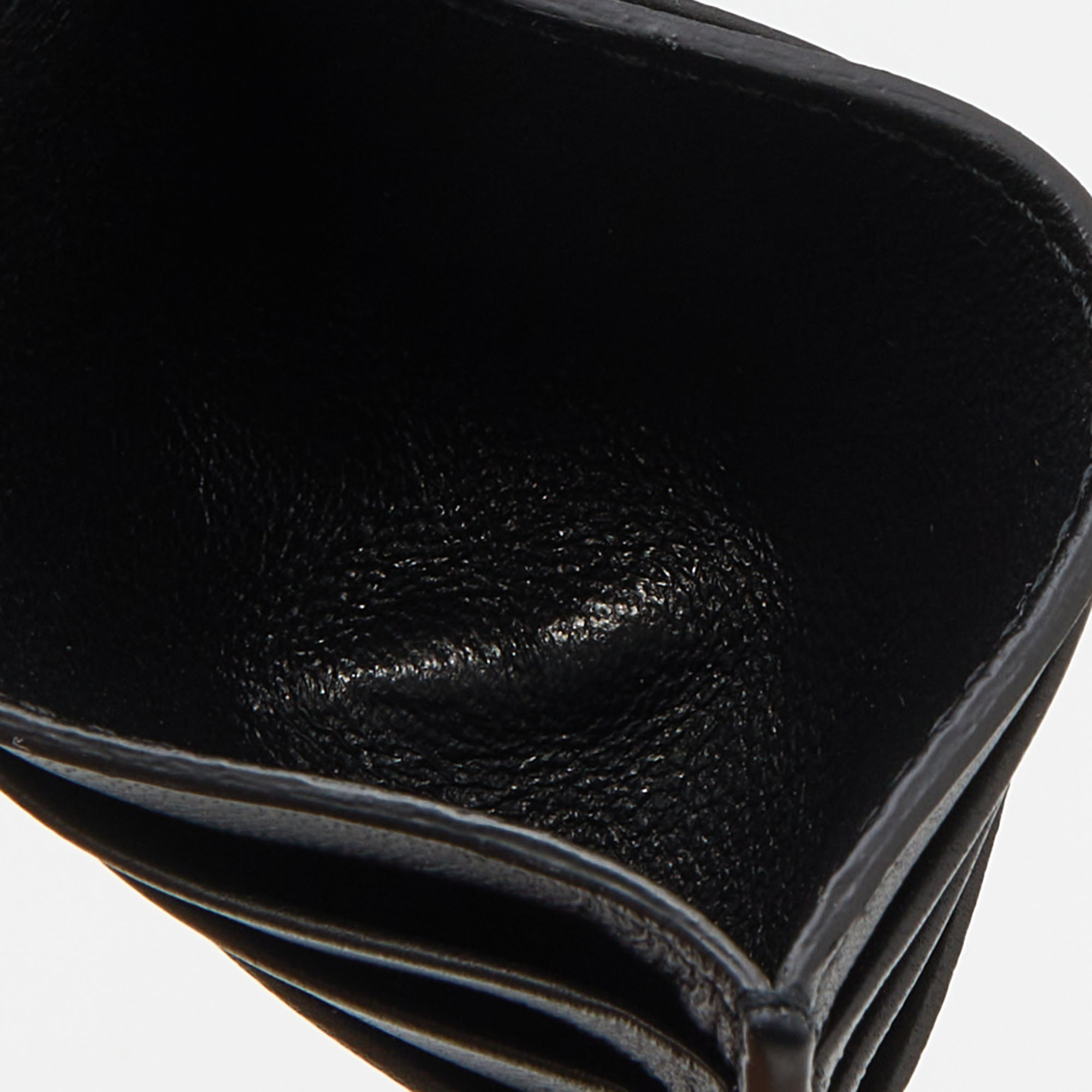 

Bottega Veneta Black Intrecciato Leather Studded Card Holder