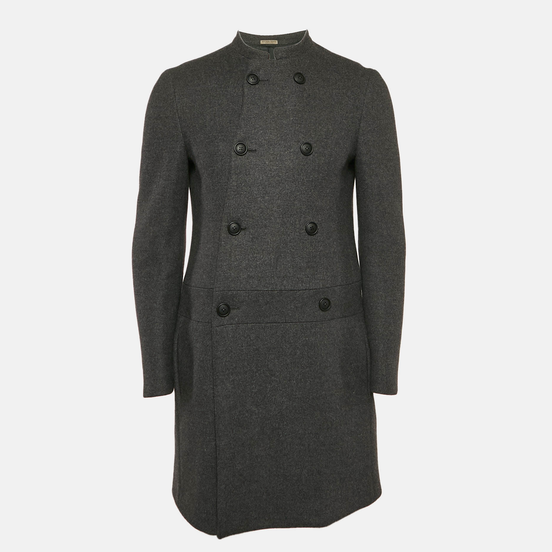 

Bottega Veneta Grey Wool Felt Double Breasted Coat M