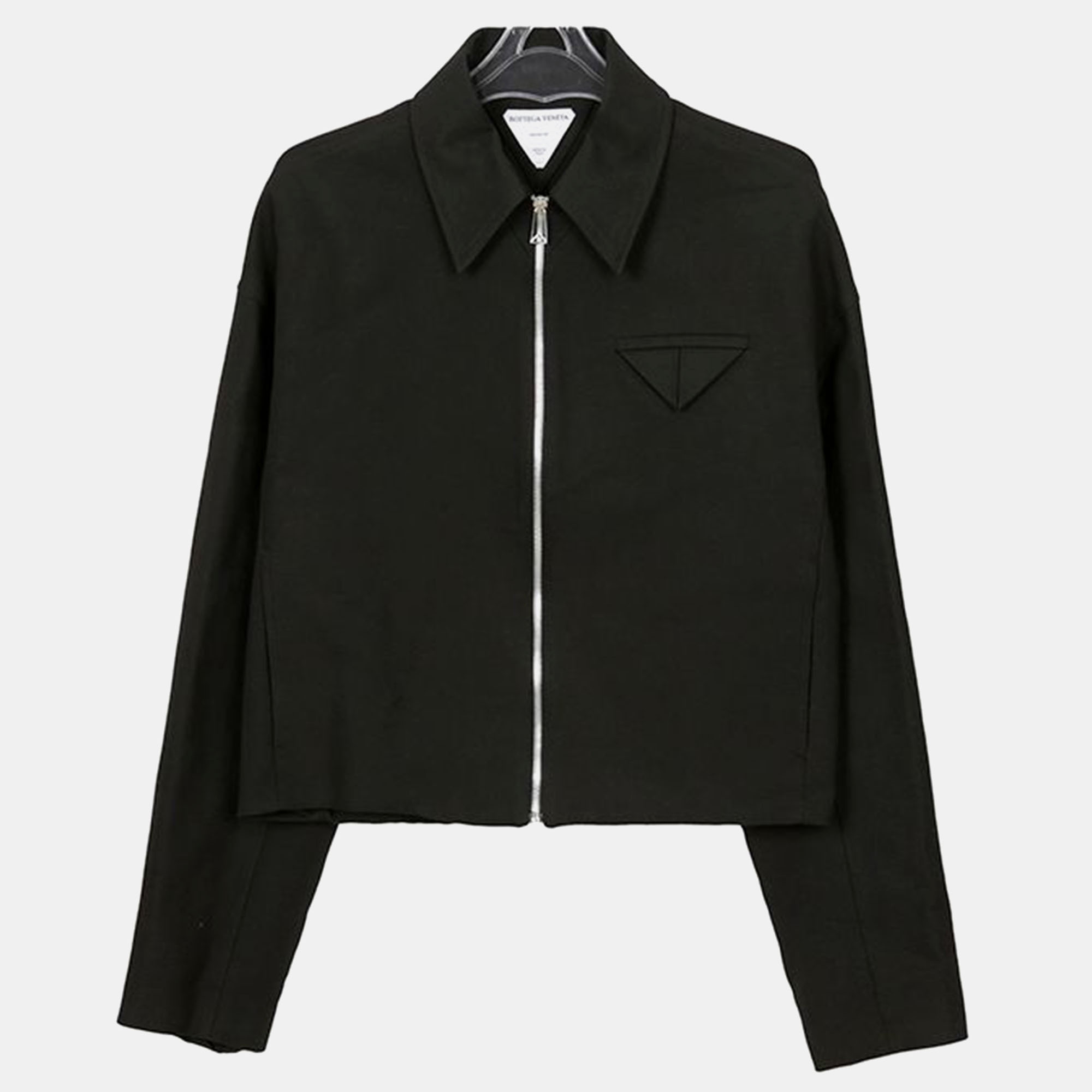 

Bottega Veneta Black Cotton Zip-Up Jacket Size