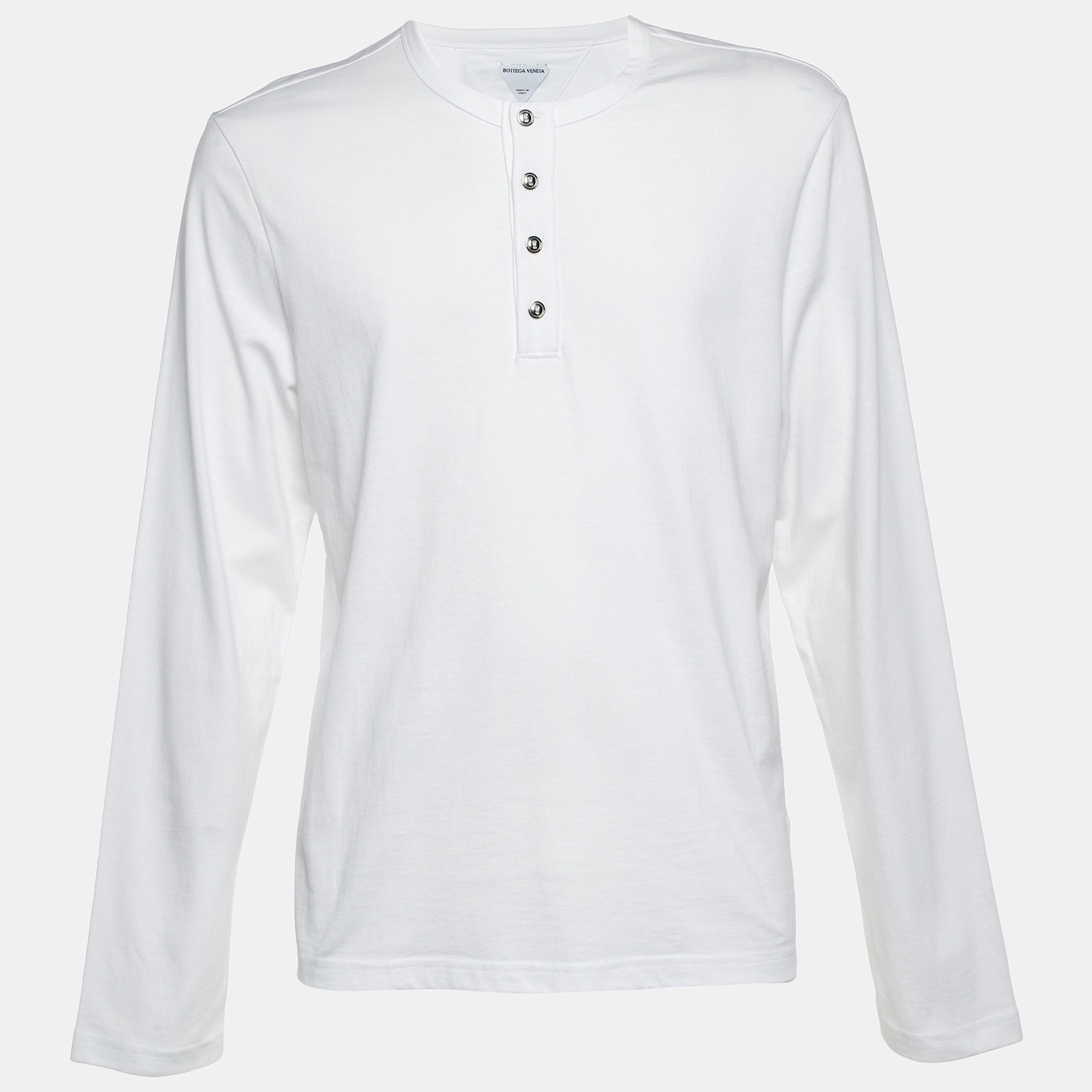 

Bottega Veneta White Cotton Long Sleeve T-Shirt XL