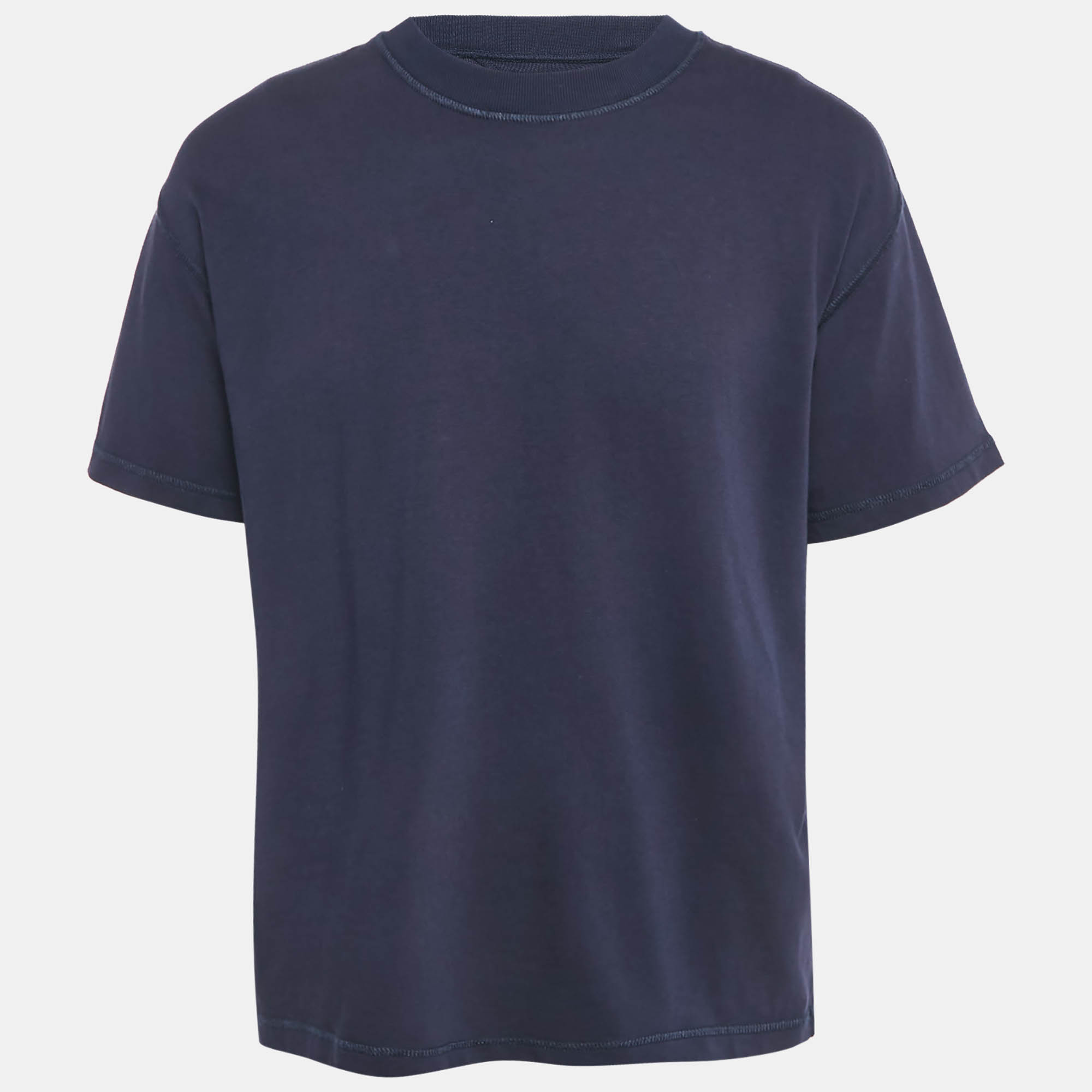 

Bottega Veneta Navy Blue Cotton Crew Neck T-Shirt M
