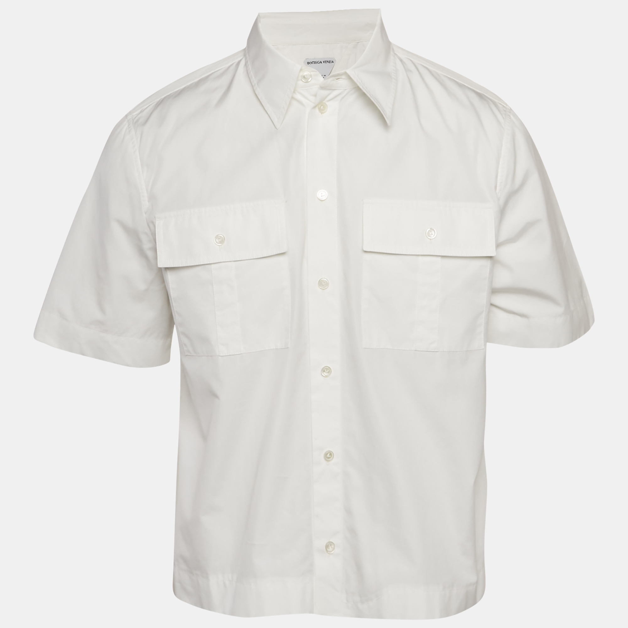 

Bottega Veneta White Cotton Short Sleeve Shirt S
