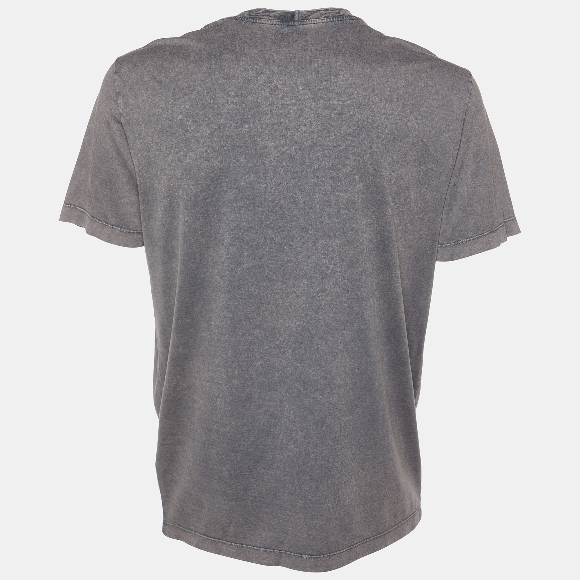 

Bottega Veneta Grey Faded Cotton Knit Crewneck T-Shirt