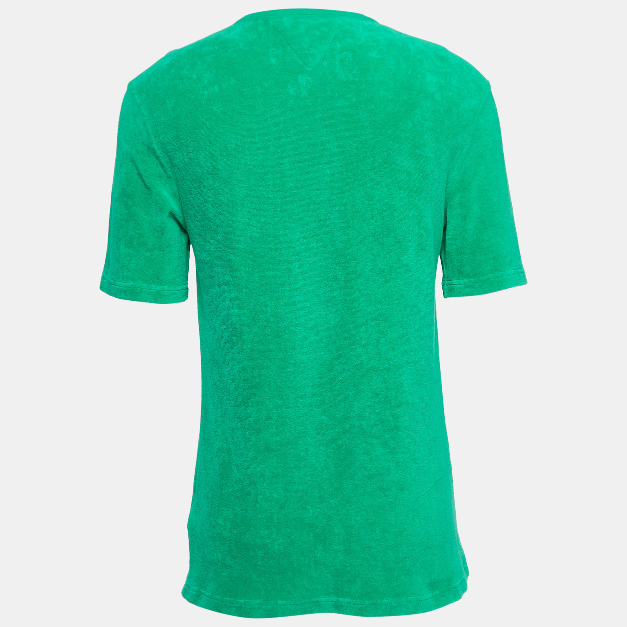 

Bottega Veneta Green Terry Cotton Crew Neck T-Shirt