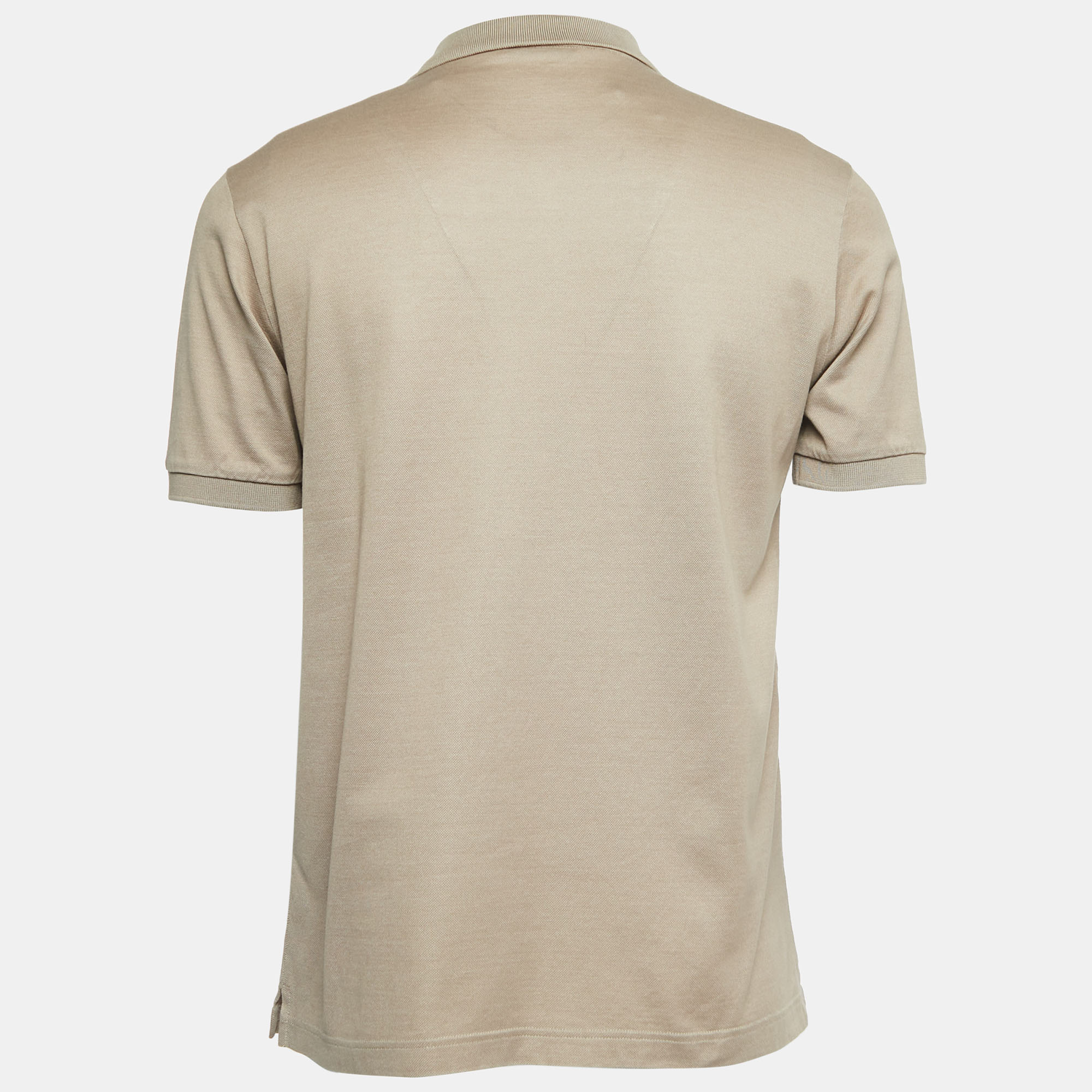 

Bottega Veneta Light Brown Cotton Pique Polo T-Shirt