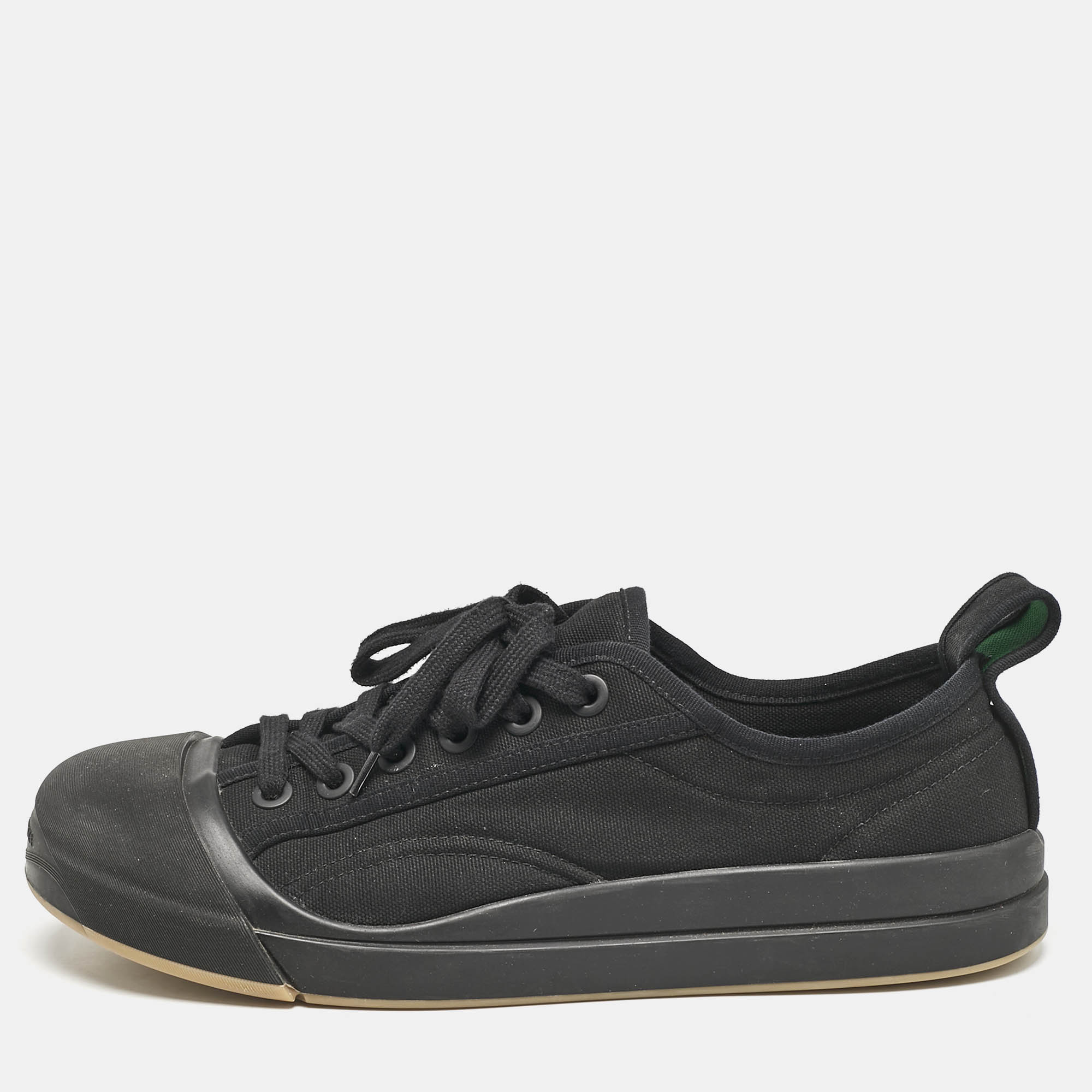 

Bottega Veneta Black Canvas Vulcanized Sneakers Size