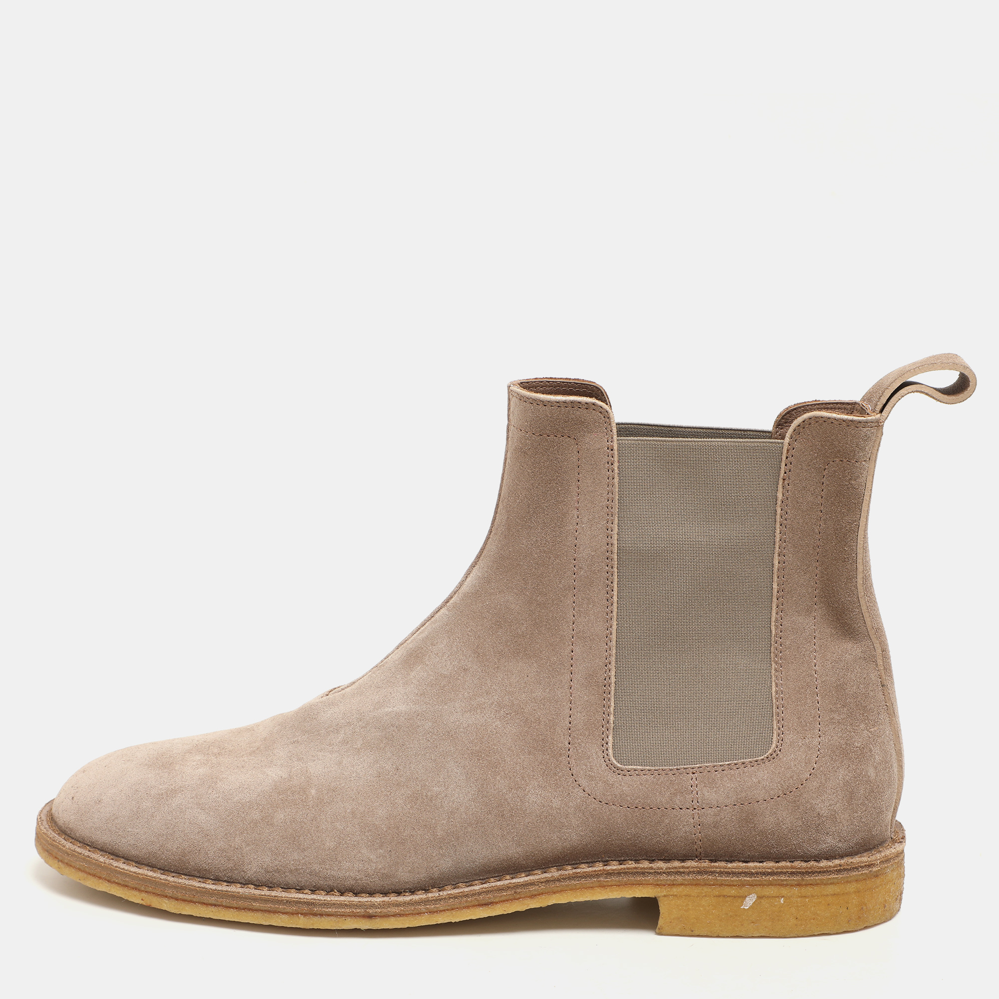 

Bottega Veneta Beige Stretch Fabric and Suede Chelsea Boots Size 43
