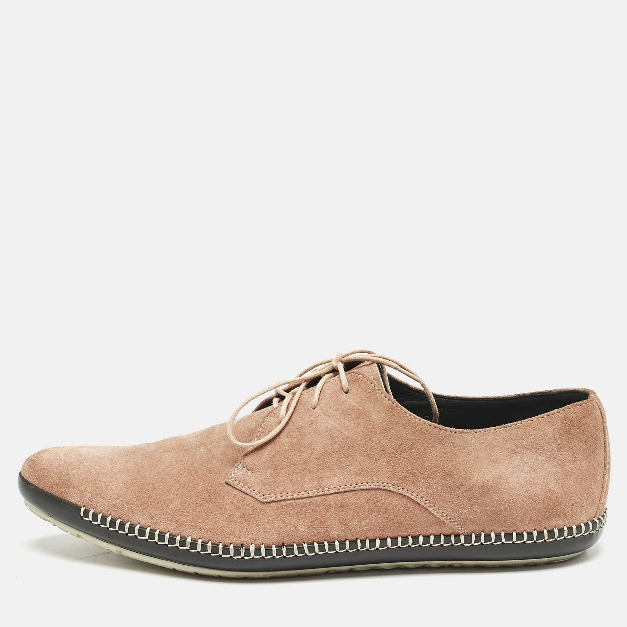 

Bottega Veneta Beige Suede Dhalia Pointed Toe Lace Up Derby Shoes Size