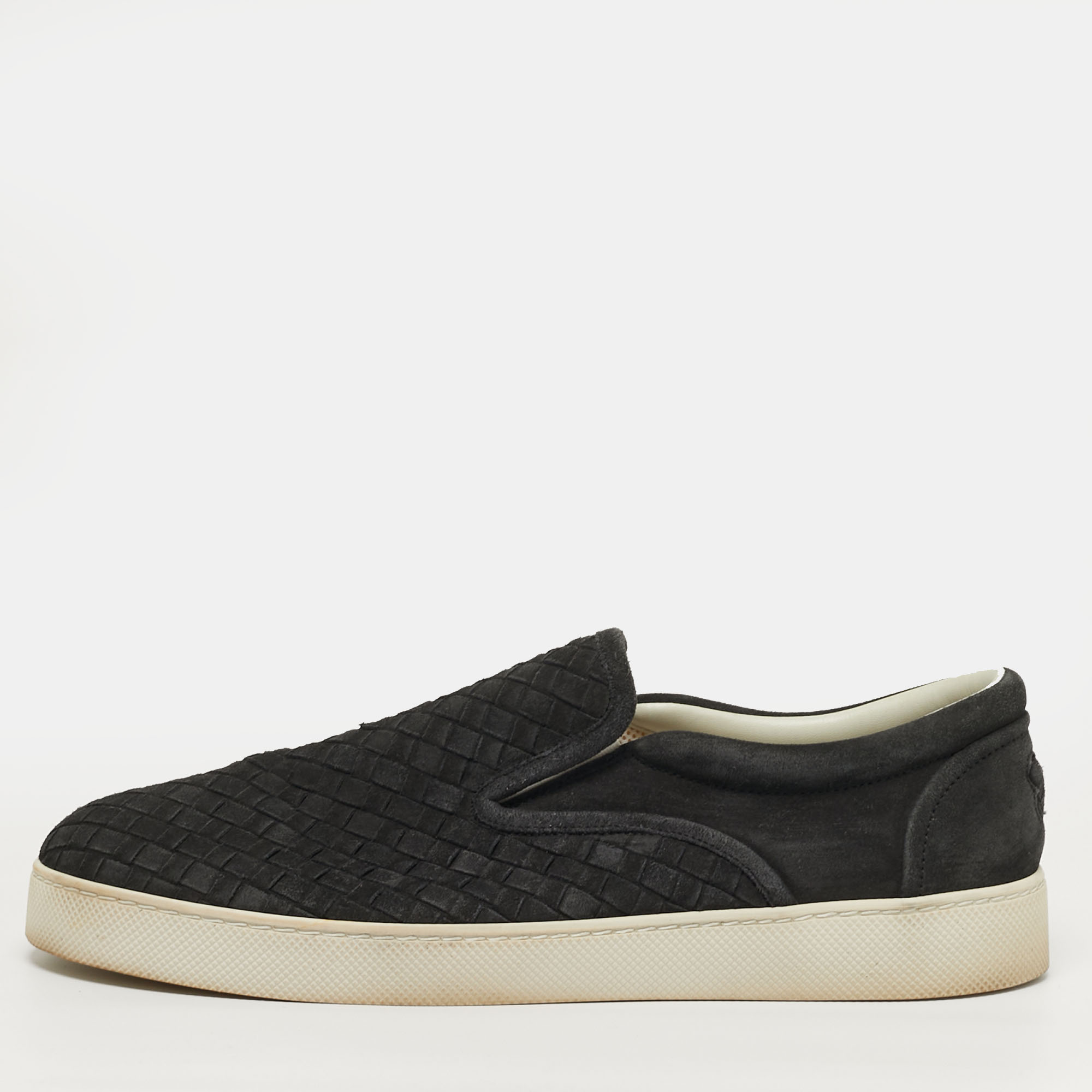

Bottega Veneta Dodger Size  Black intrecciato Suede Slip On Sneakers