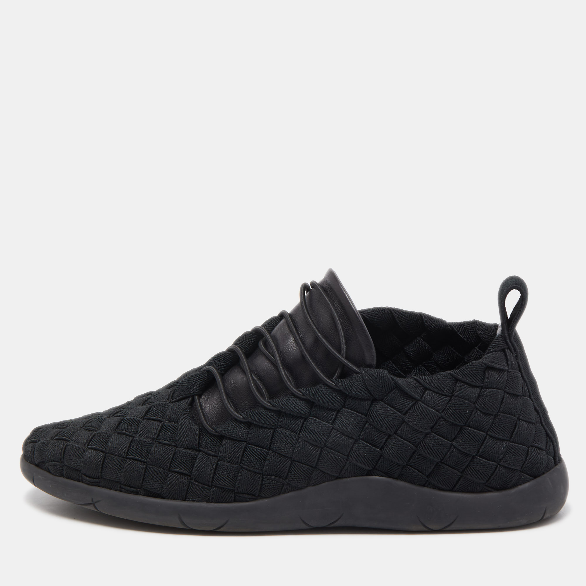 Bottega Veneta Woven Fabric Elasticated Intrecciato Sneakers Size 41.5