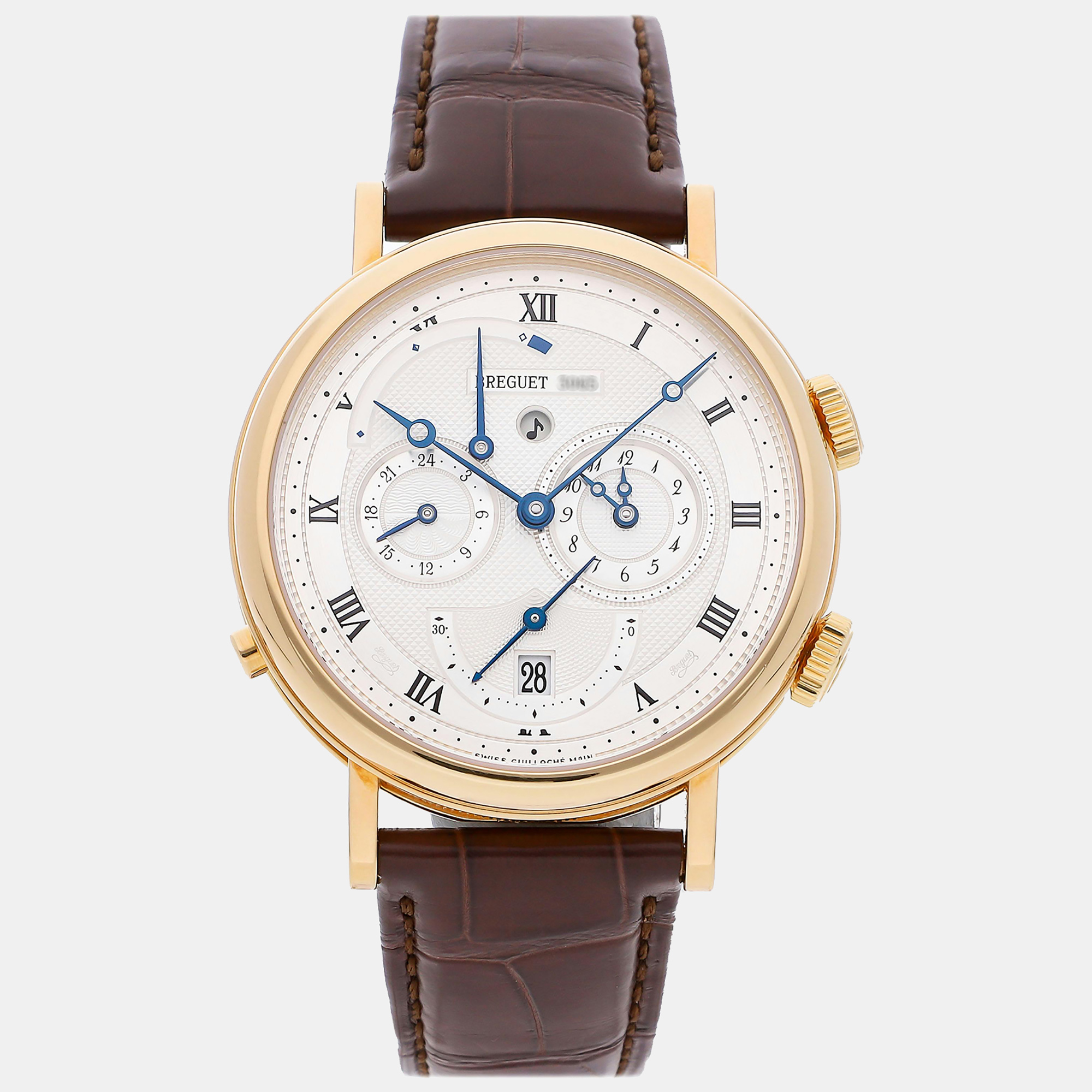 

Breguet Silver 18k Yellow Gold Classique Automatic Men's Wristwatch 39 mm