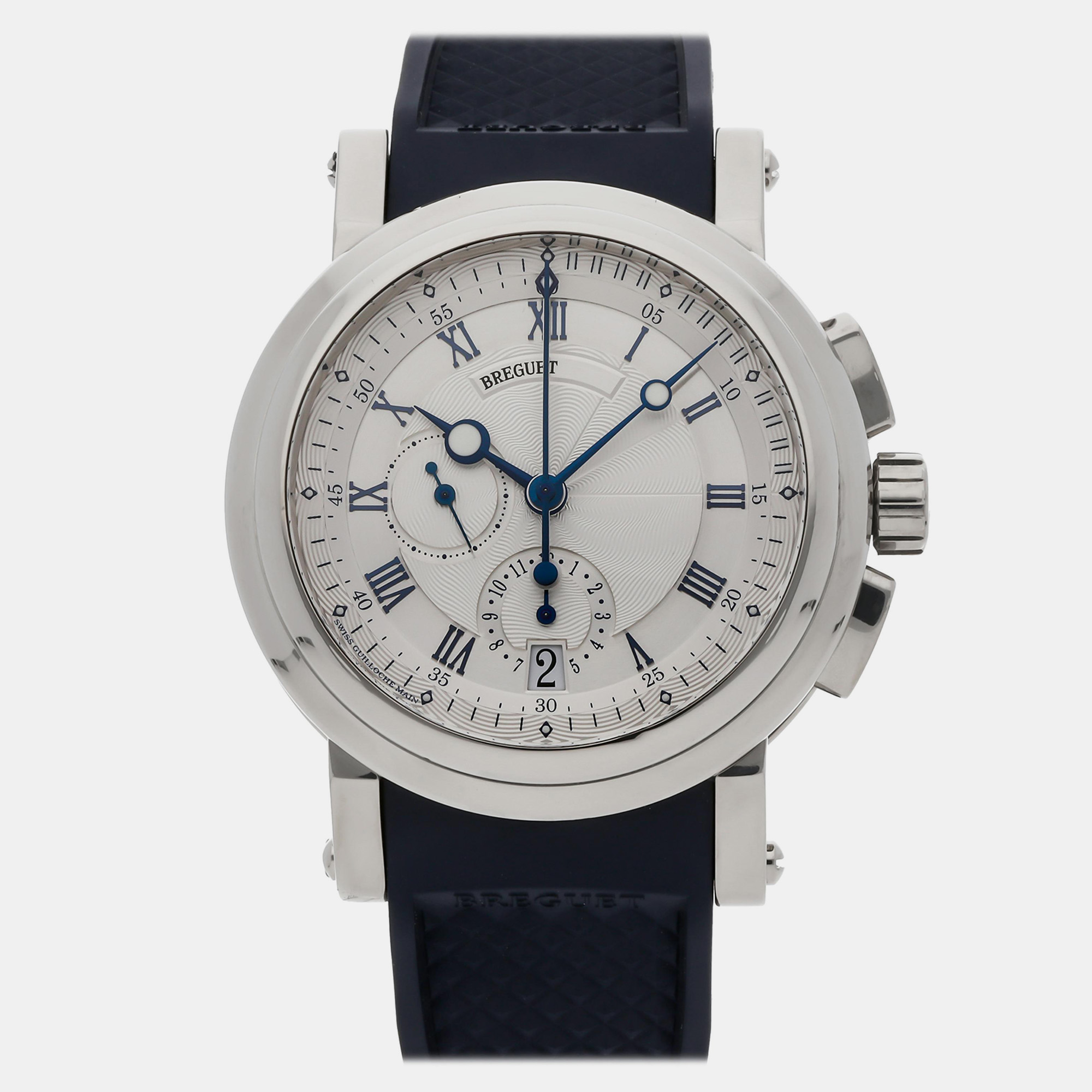 

Pre-Owned Breguet Marine Chronograph 5827BB/12/5ZU 42 mm, Silver