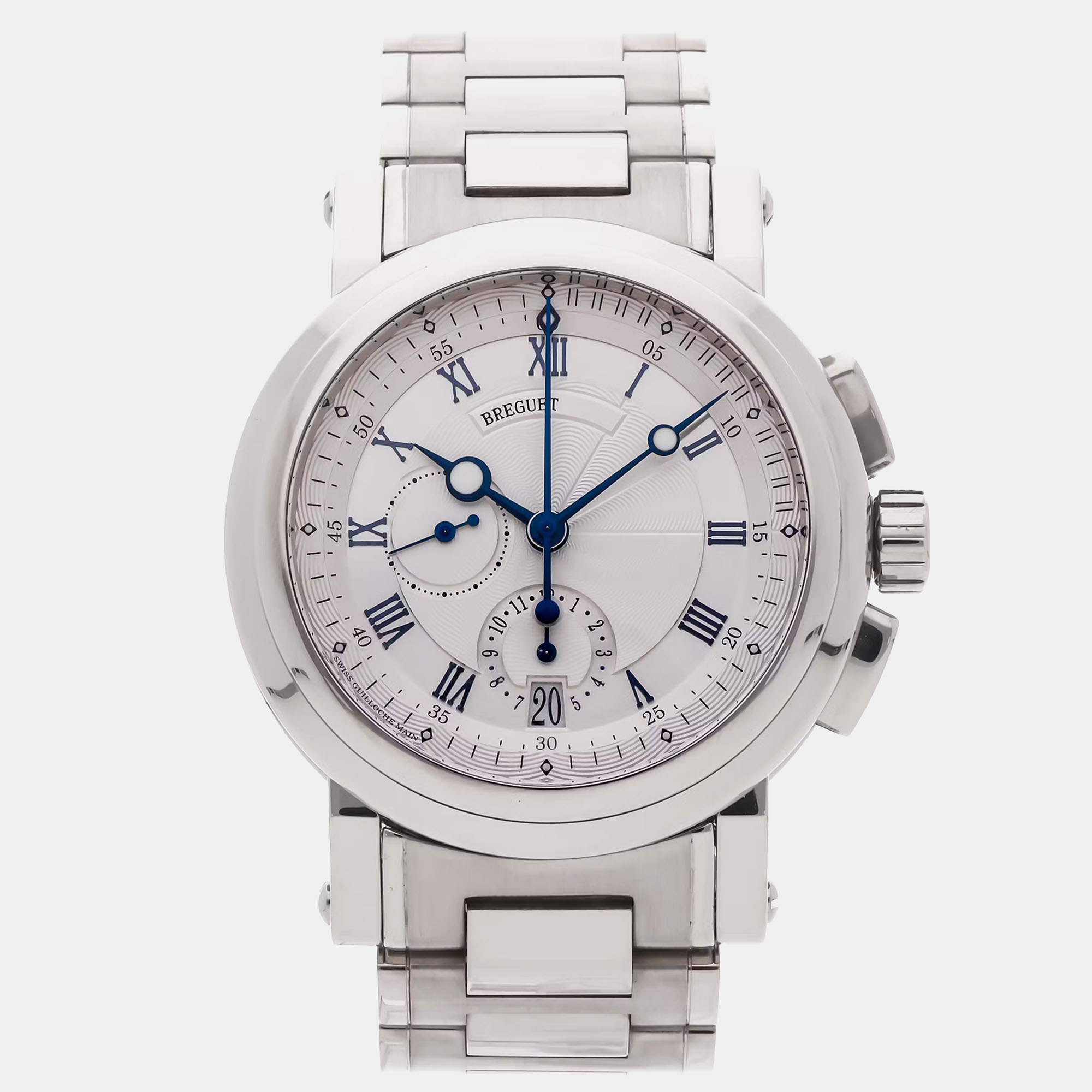 

Pre-Owned Breguet Marine Chronograph 5827BB/12/BM0 Automatic Men's Watch 42 mm, Silver