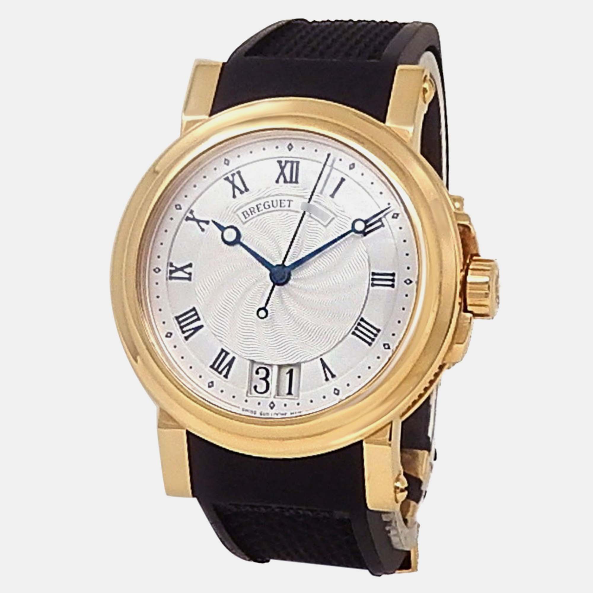 

Breguet Marine Big Date 5817BA/12/9V8 Automatic Silver 18K Yellow Gold Men’s Wristwatch 39 mm