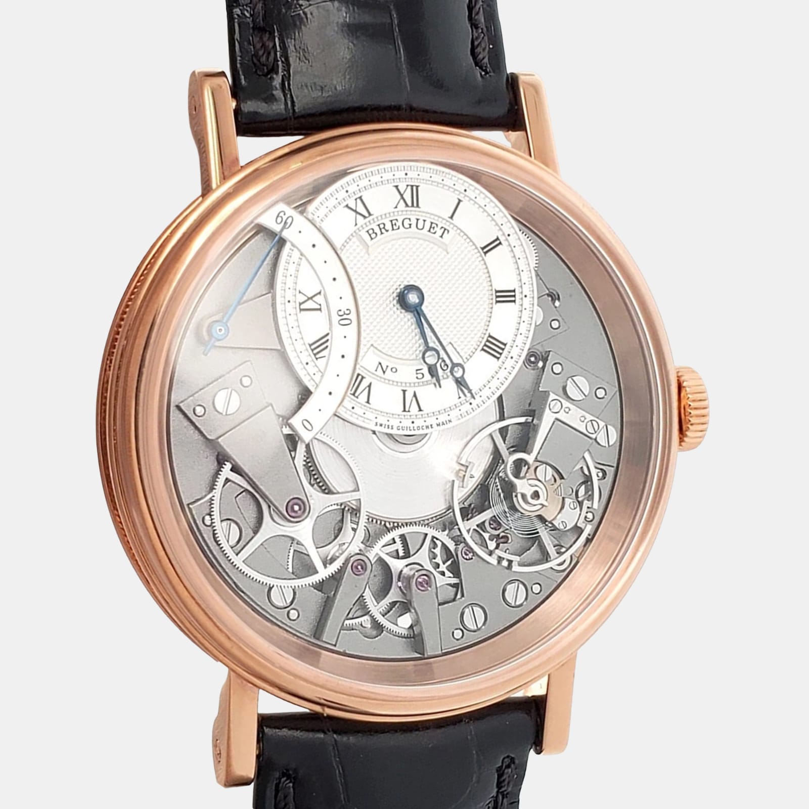 

Breguet Tradition Retrograde 7097BR/G1/9WU Automatic Skeleton 18k Rose Gold Men's Wristwatch 40 mm, Grey
