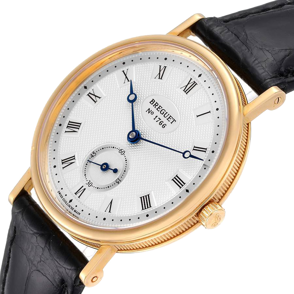 

Breguet Silver 18K Yellow Gold Classique 3910BA Men's Wristwatch 34 MM