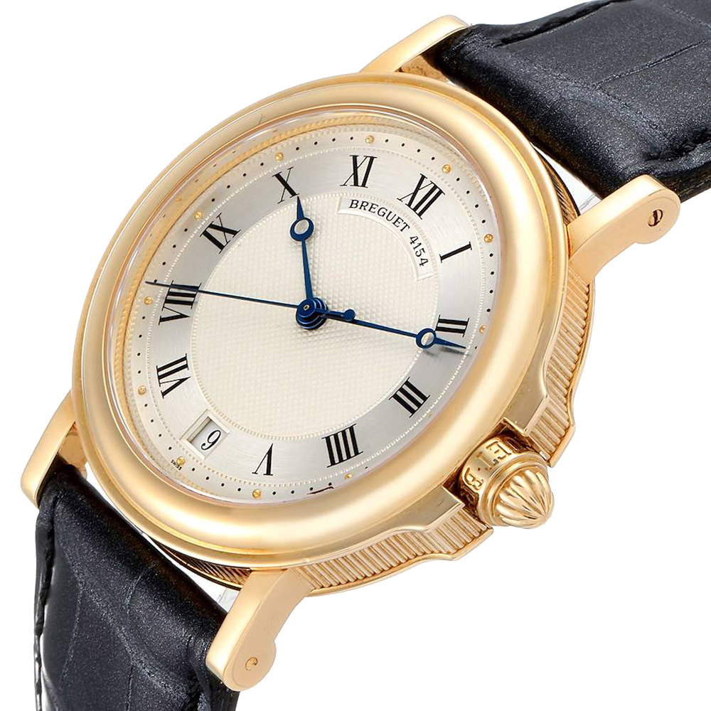 

Breguet Silver 18K Yellow Gold Classique 4154G Men's Wristwatch 35 MM