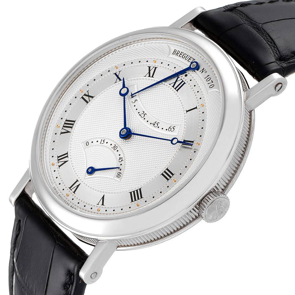 

Breguet Sillver 18k White Gold Classique Retrograde Seconds 5207 Men's Wristwatch 39 MM, Silver