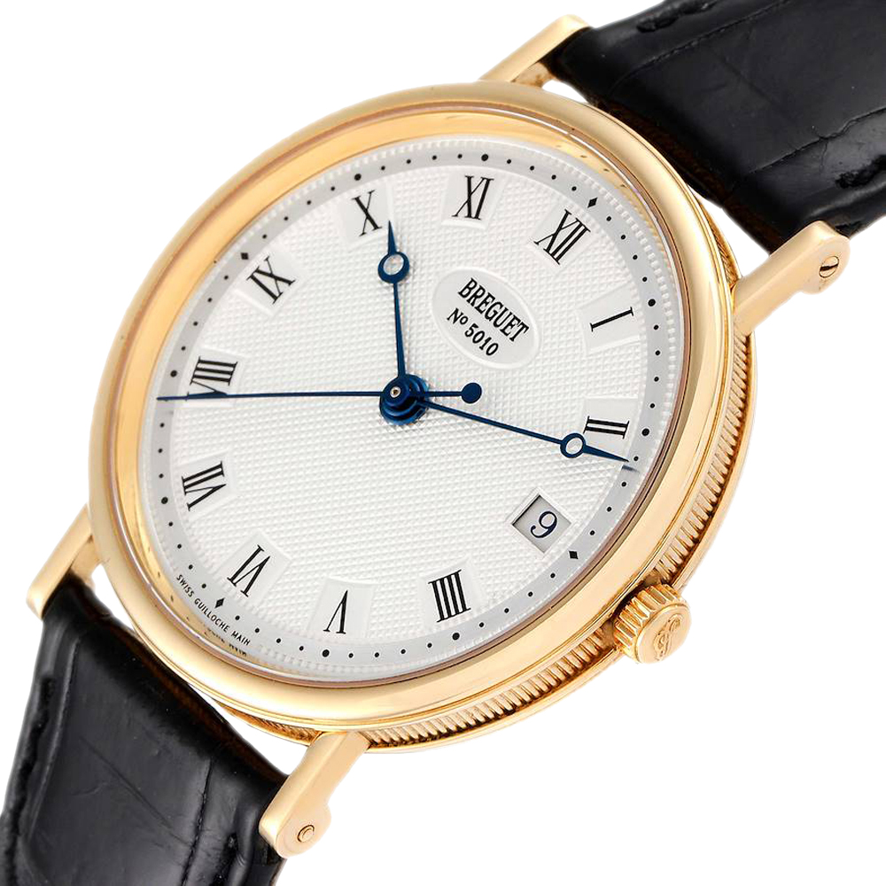 

Breguet Silver 18K Yellow Gold Classique 5910 Men's Wristwatch 34 MM