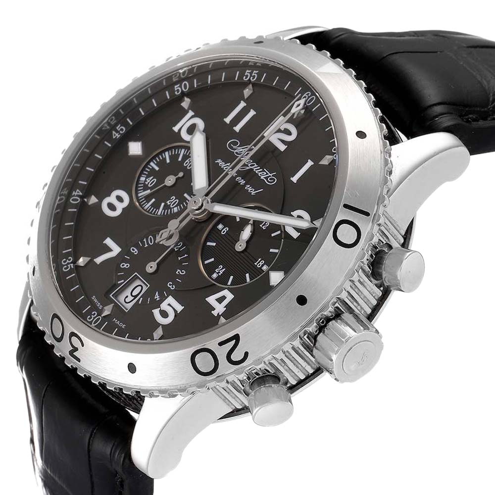 

Breguet Grey Stainless Steel Transatlantique Type XXI Flyback