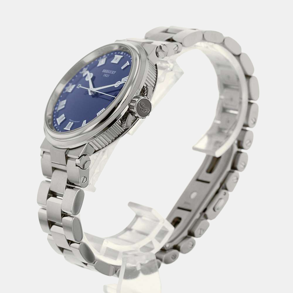 

Breguet Blue Stainless Steel Marine 5517TI/Y1/TZ0 Men's Wristwatch 40 mm
