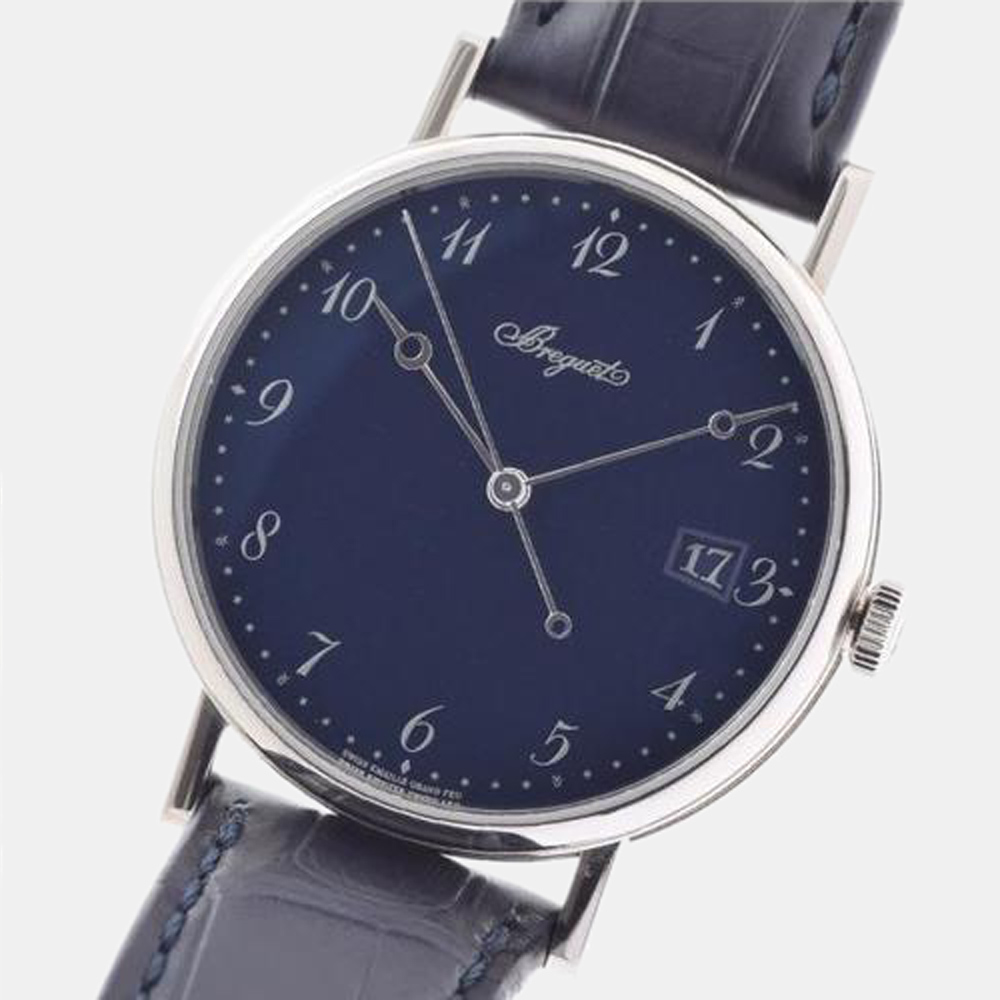 

Breguet Blue 18K White Gold Classic 5177BB/Y2/9V6 Automatic Men's Wristwatch 38 mm