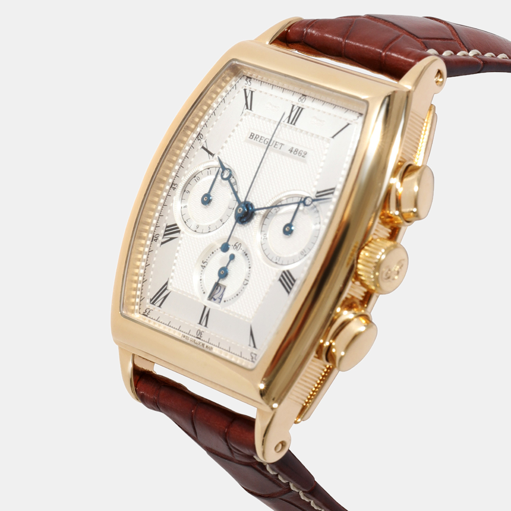 

Breguet Silver Yellow Gold Heritage 5460 Automatic Chronograph Men's Wristwatch 32 mm
