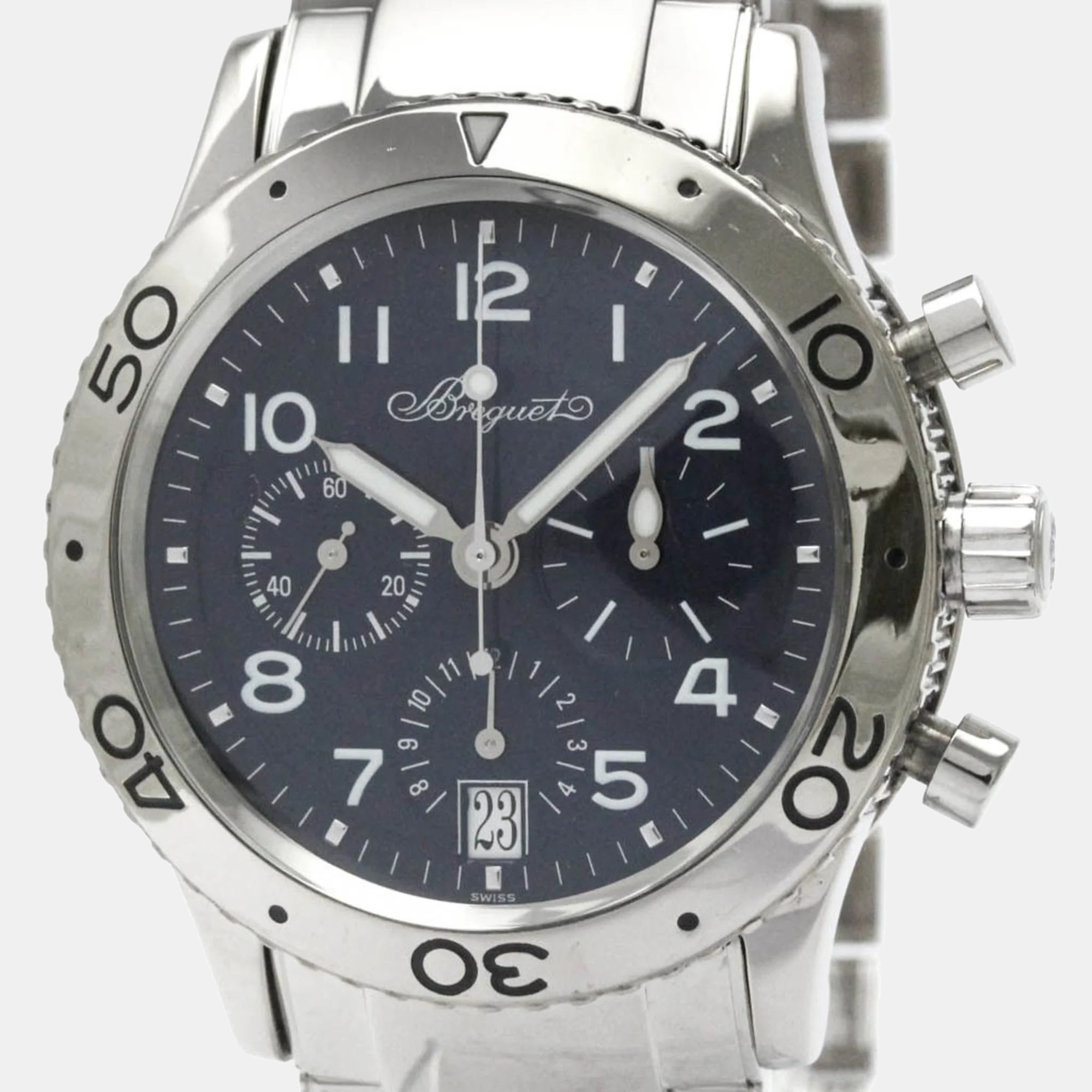 

Breguet Blue 18k White Gold Transaltantique Type XX 3820BB Automatic Men's Wristwatch 40 mm